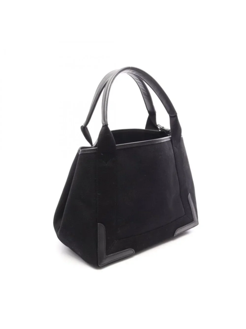 Balenciaga Tote Bag Navy Cabas S Black Leather